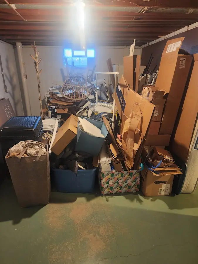 Roll-off dumpster container at job site for 15 Yard Dumpster Rental in Hillsboro